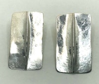 Silver foldwd stud earrings