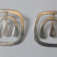 Plant shaped Silver earrings