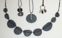 Slate necklace and pendants